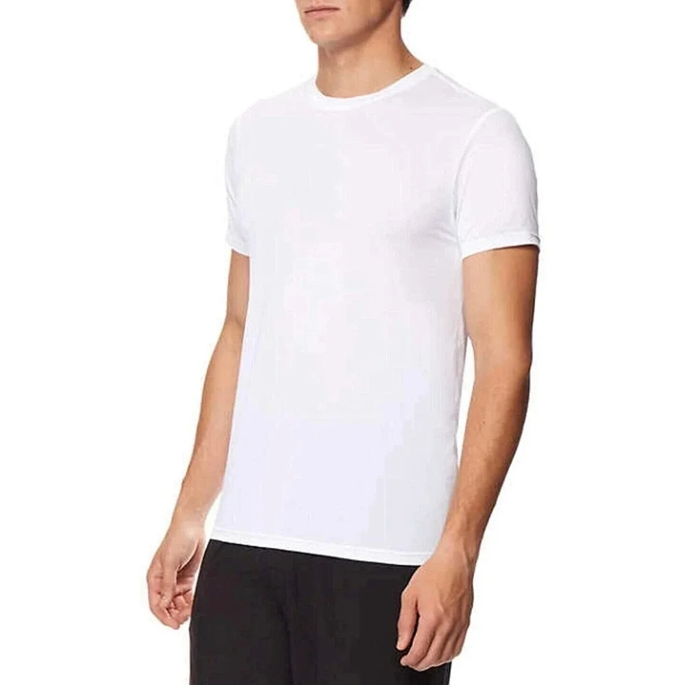 NEW 32 Degrees Cool Mens 3PK Short Sleeve Crew Neck T-Shirt White •L• Athleisure